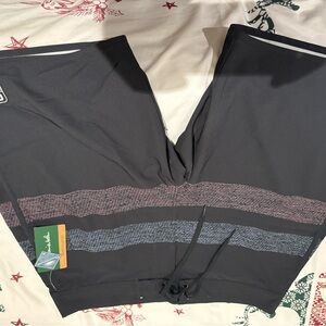 Travis Mathew Black and Gray Board Shorts